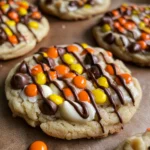 White Chocolate Reese’s Cheesecake Cookies