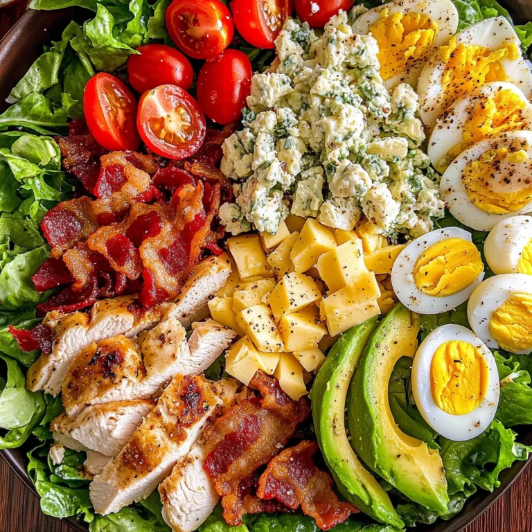 Best Cobb Salad Recipe with Chicken and Bacon