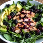 Blackberry Basil Grilled Chicken Salad