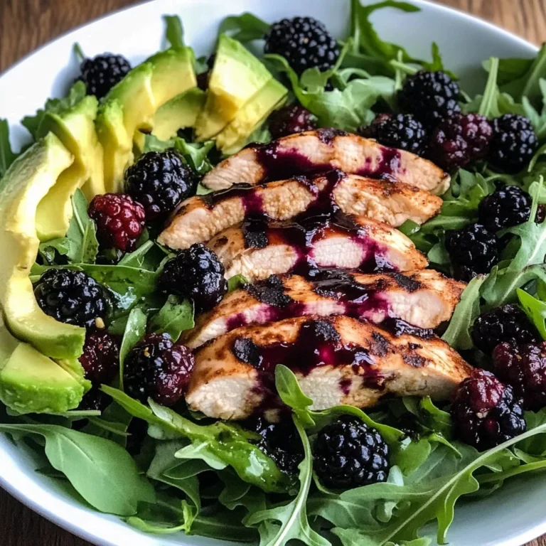Blackberry Basil Grilled Chicken Salad