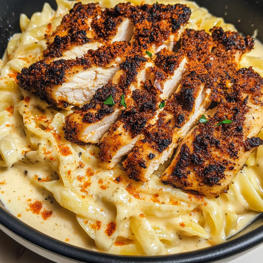 Blackened Cajun Chicken Alfredo