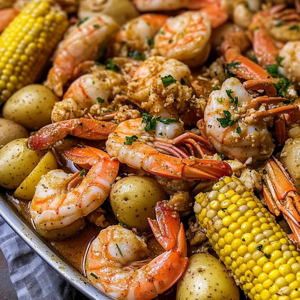 Cajun Seafood Boil with Garlic Butter Sauce