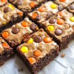 Chewy REESE'S PIECES Peanut Butter Brownies