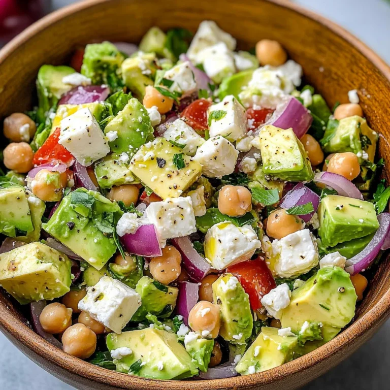 Chickpea Feta Avocado Salad