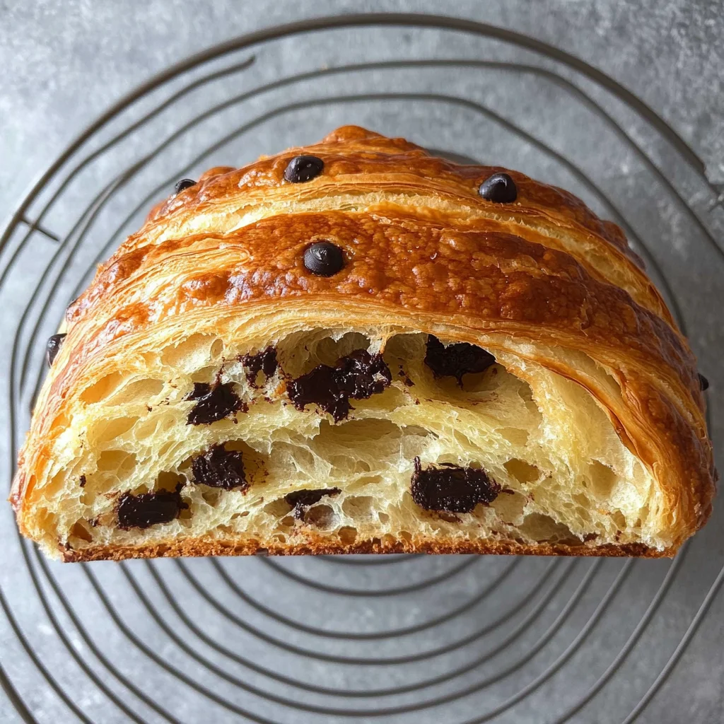 Chocolate Chip Sourdough Croissant Bread