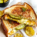 Crispy Dill Pickle Grilled Cheese Sandwich