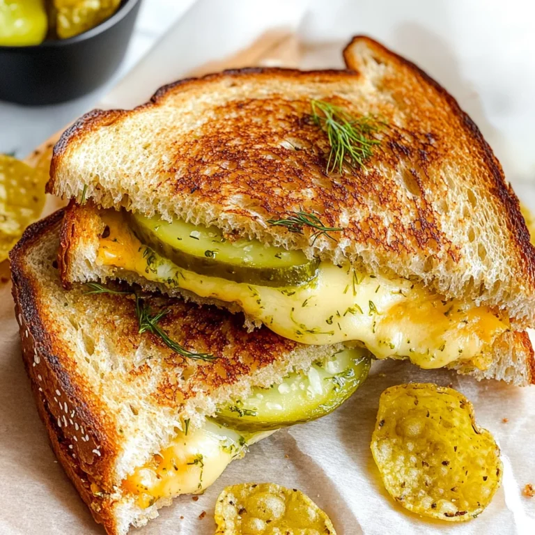 Crispy Dill Pickle Grilled Cheese Sandwich