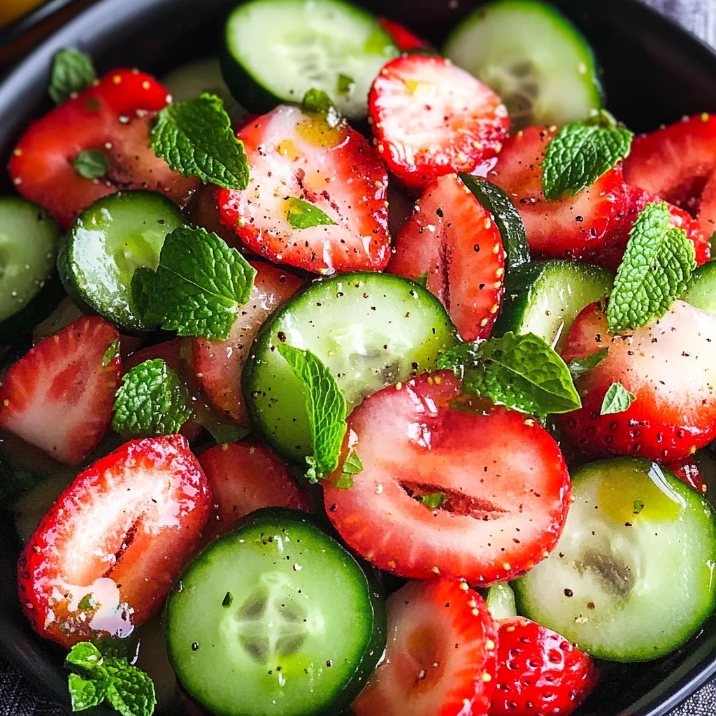 Cucumber Strawberry Salad (Just 6 Ingredients)