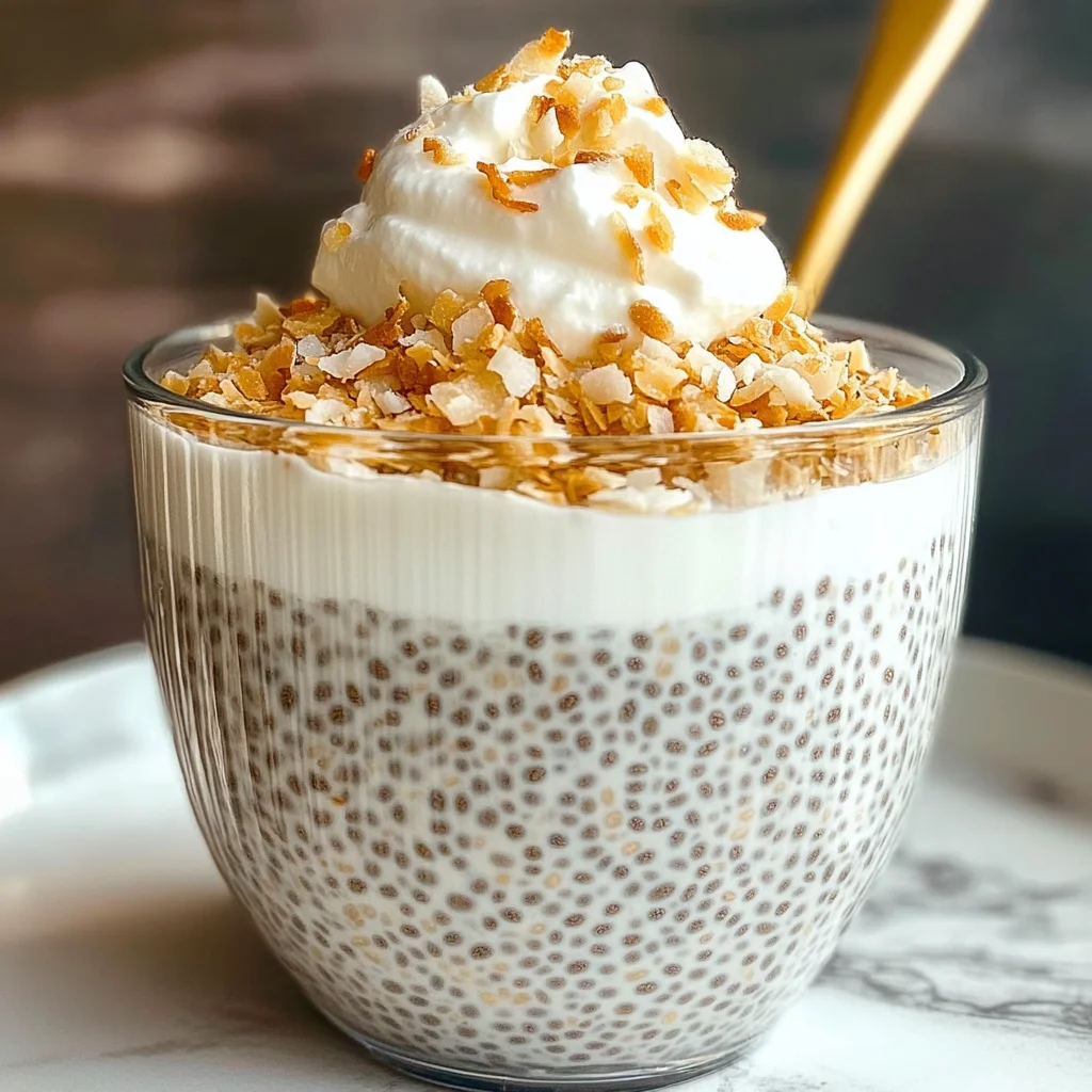 Easy Coconut Chia Pudding Recipe (Coconut Raffaello)