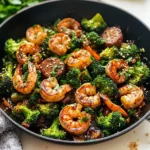 Easy Honey Garlic Shrimp and Sausage Broccoli Skillet