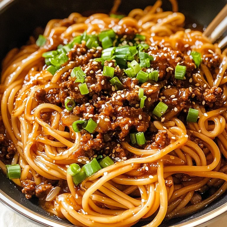 Easy Mongolian Ground Beef Noodles Recipe