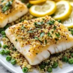 Garlic Lemon Cod with Crispy Quinoa Crust