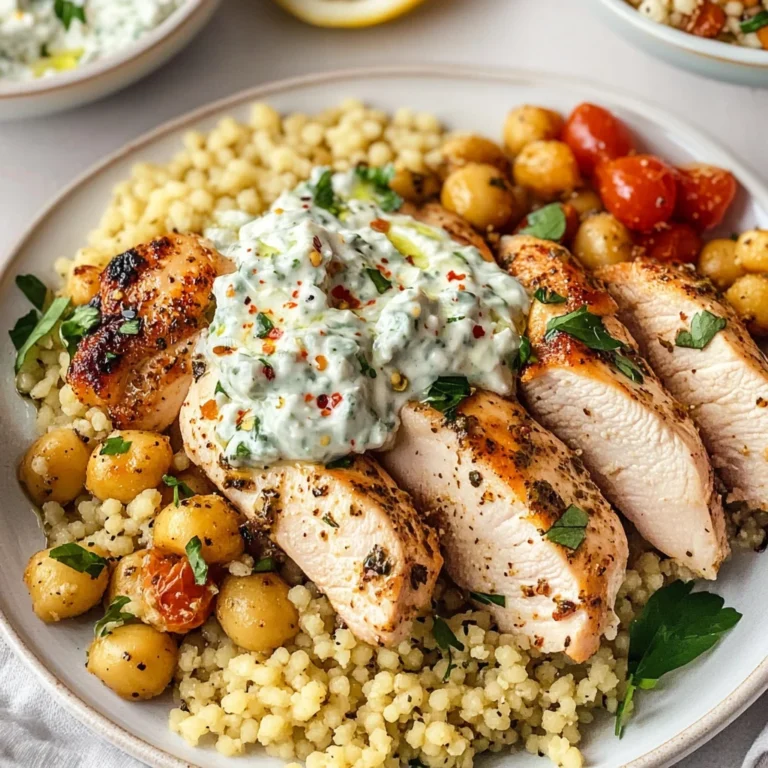 Greek Chicken with Tzatziki and Couscous