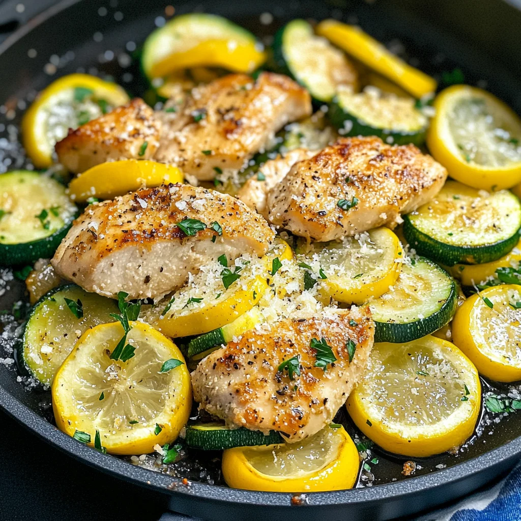 Healthy Chicken Breast with Zucchini and Squash