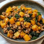 Healthy Roasted Butternut Squash with Ground Turkey