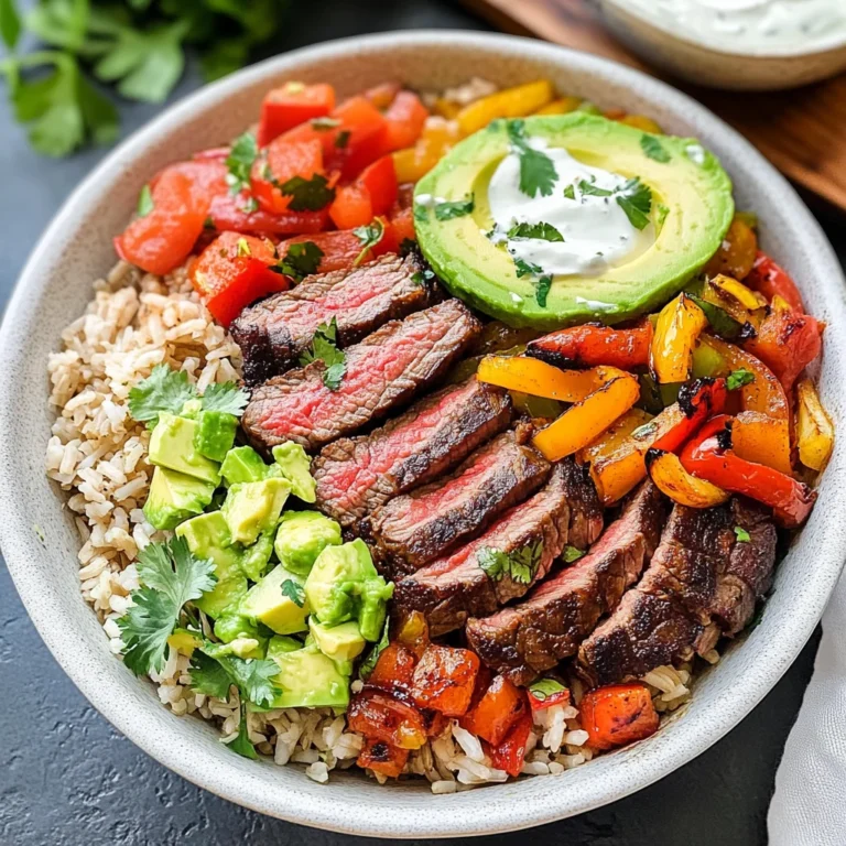 High Protein Steak Fajita Bowl