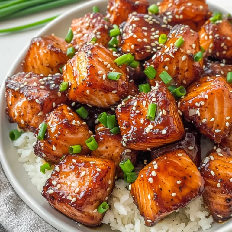 Honey Garlic Salmon Bites