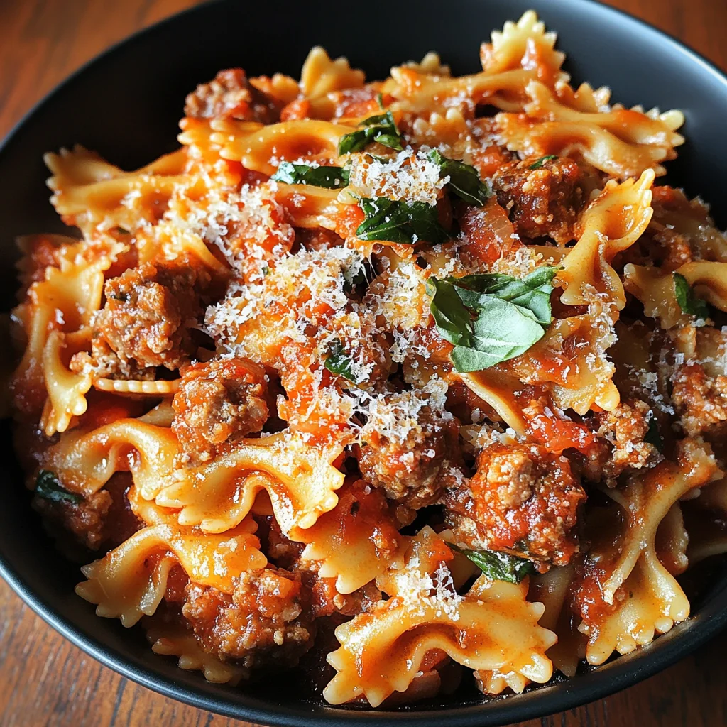 Italian Sausage With Bow Tie Pasta