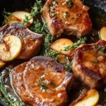 Juicy Apple Butter Pork Chops