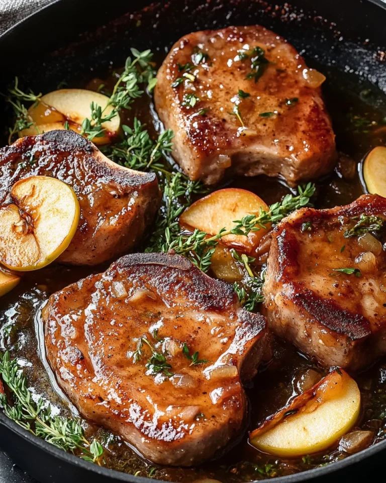 Juicy Apple Butter Pork Chops