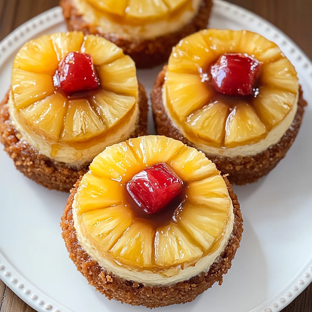 Mini Pineapple Upside-Down Cheesecakes