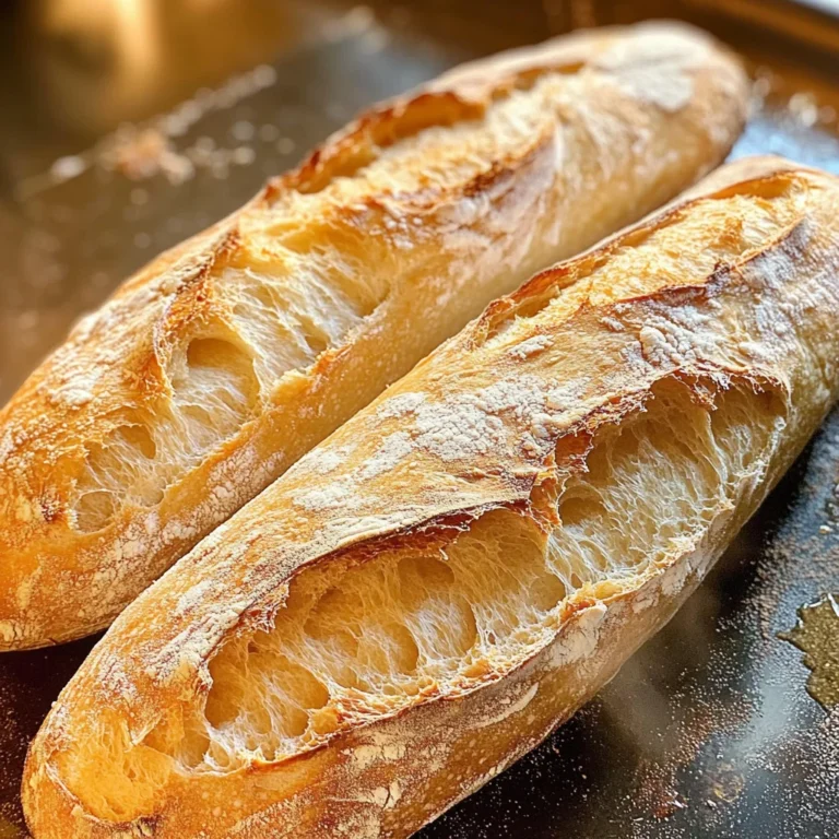 No Knead Bread-Baguette