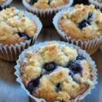 One-Bowl Blueberry Sourdough Muffins