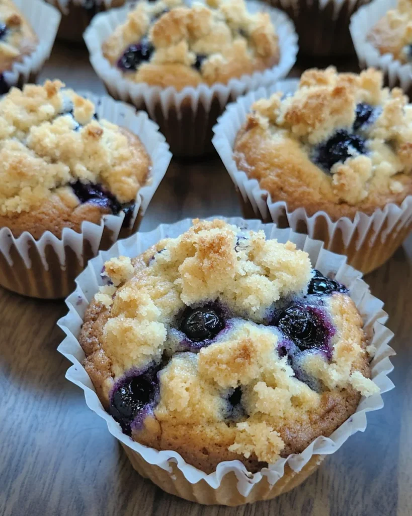 One-Bowl Blueberry Sourdough Muffins