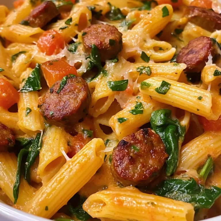 One Pot Creamy Cajun Sausage Pasta (30-Minutes)