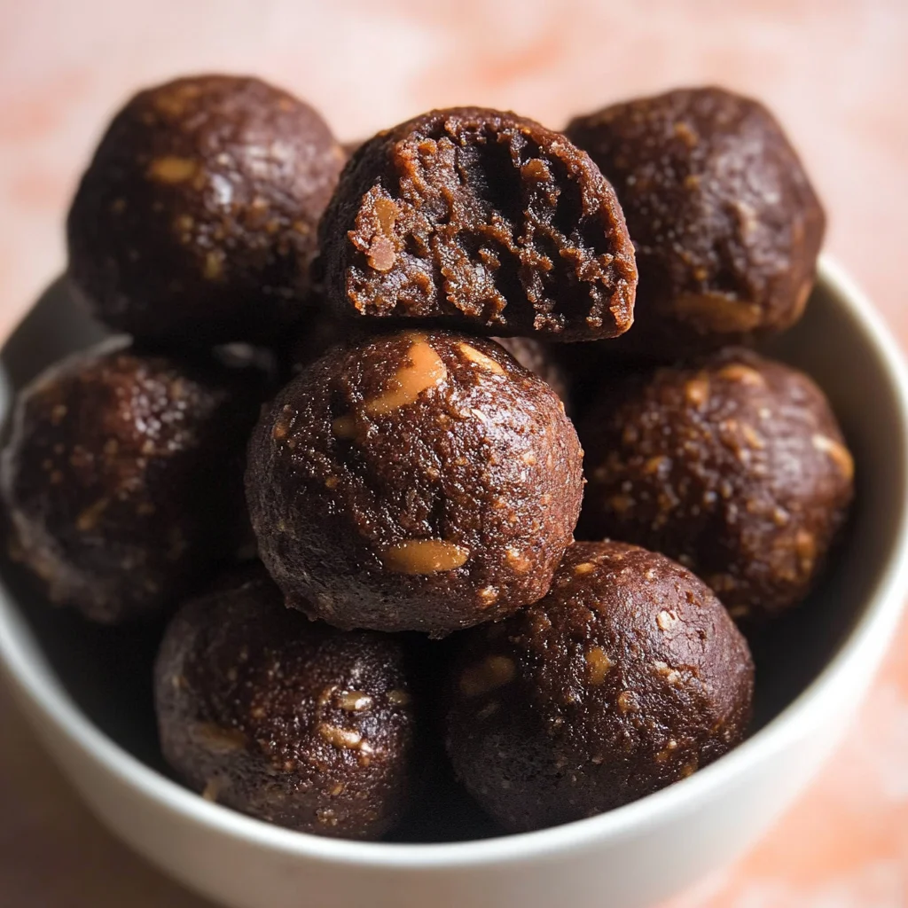 Ooey Gooey Brownie Batter Protein Balls (no bake and no blender required)