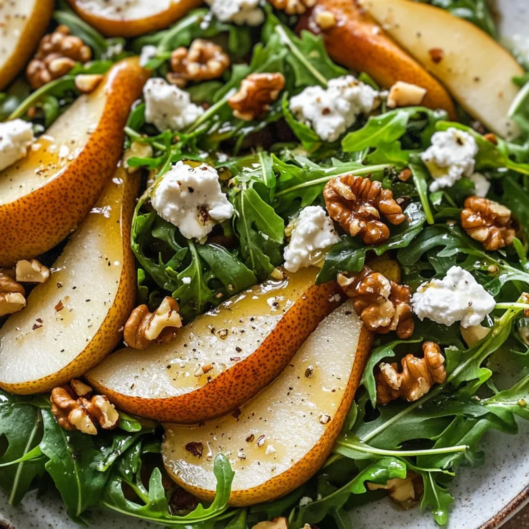 Pear and Arugula Salad with Honey Vinaigrette
