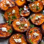 Roasted Sweet Potato Rounds with Honey & Feta