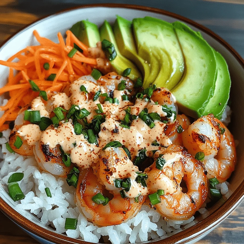 Shrimp Rice Bowls with Spicy Mayo