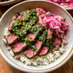 Skirt Steak Rice Bowls with Chimichurri Sauce