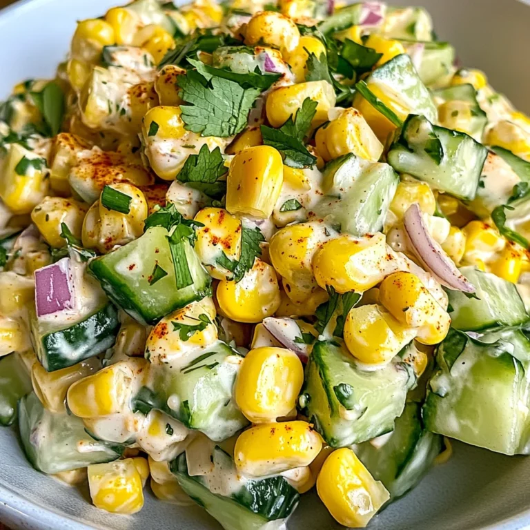 Street Corn Creamy Cucumber Salad