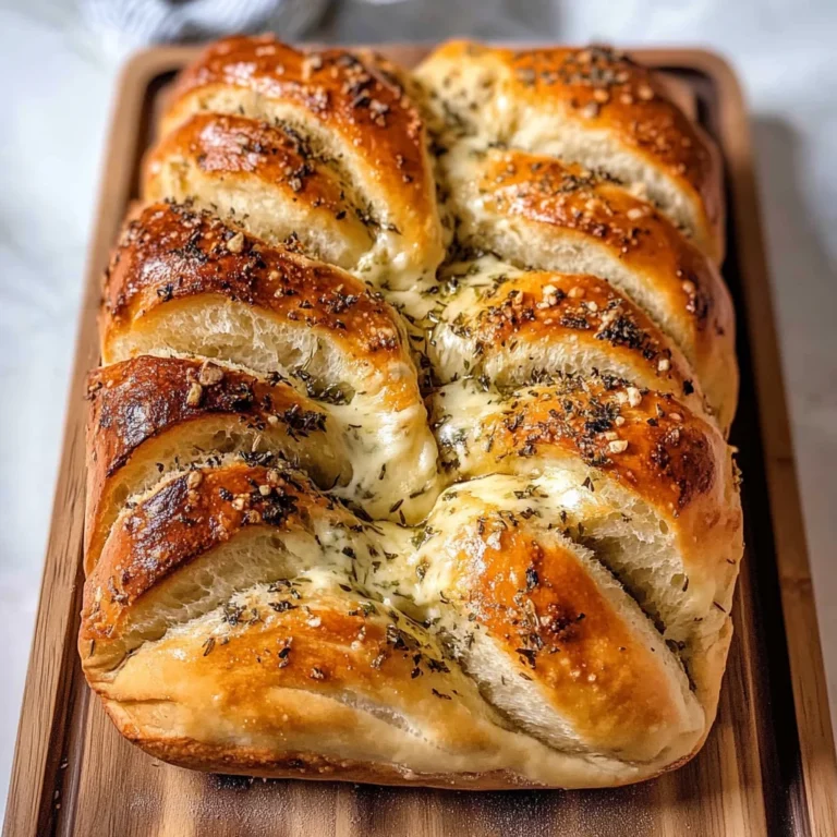 Swirled Garlic Herb And Cheese Bread
