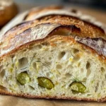 Tangy Dill Pickle Sourdough Bread