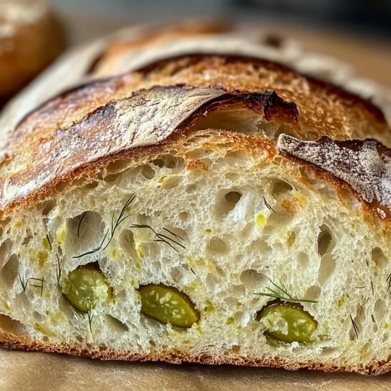 Tangy Dill Pickle Sourdough Bread