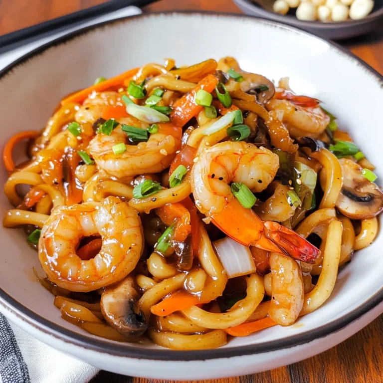 Yaki Udon with Shrimp