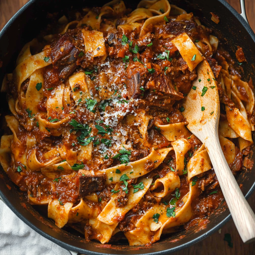 Dutch Oven Short Rib Ragu with Pappardelle