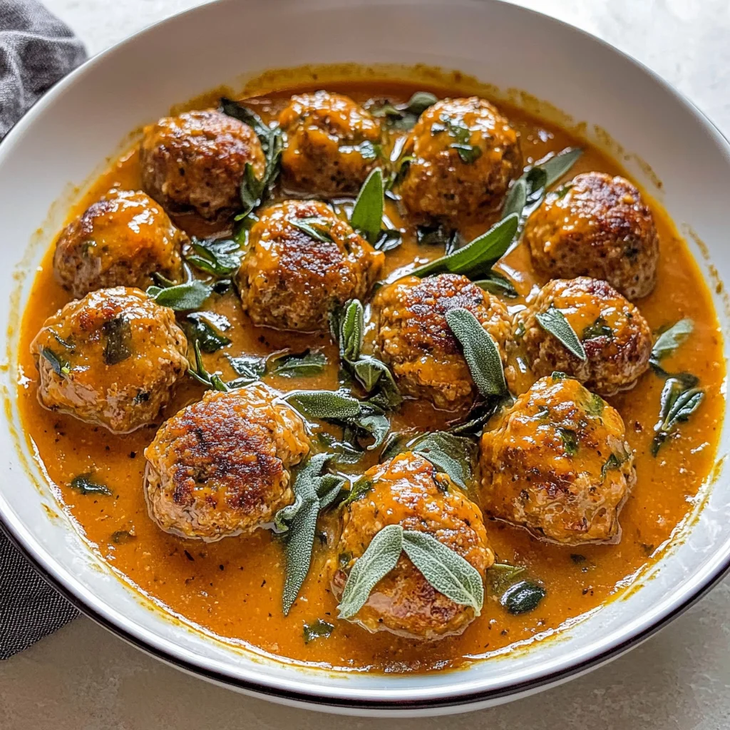Autumn Delight: Pumpkin Sage Turkey Meatballs