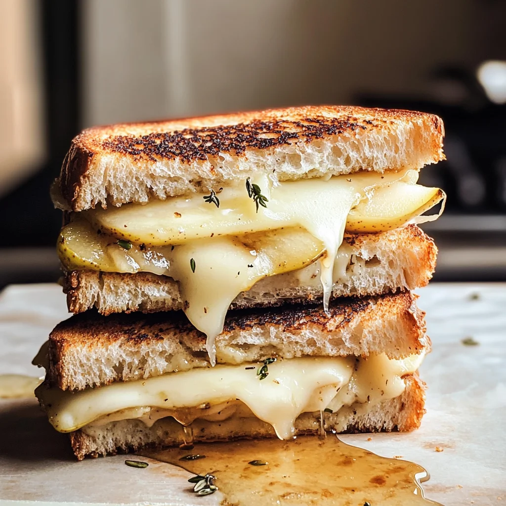 Brie & Pear Grilled Cheese Sandwich