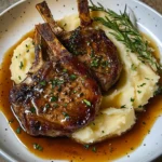 Buttery Garlic Lamb Chops with Smooth Mashed Potatoes
