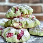 Cherry Pistachio Crinkle Cookies