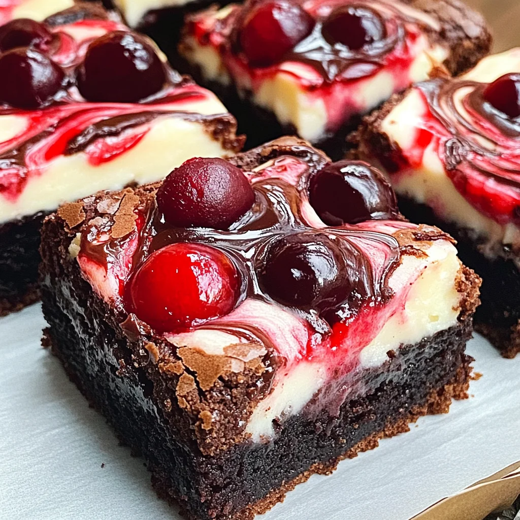 Chocolate Cherry Cheesecake Brownies