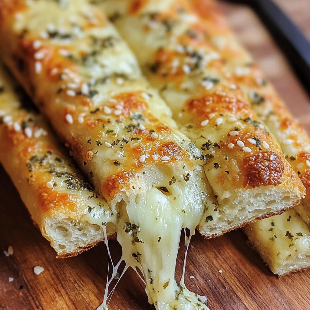 Crispy Sourdough Cheesy Breadsticks