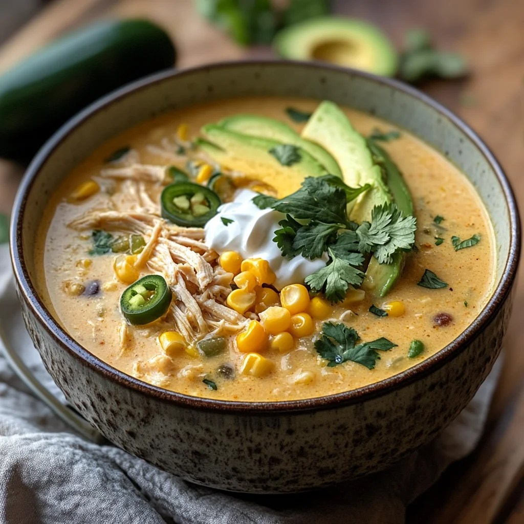 Crockpot Mexican Street Corn & Chicken Chowder
