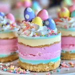 Easter No-Bake Mini Cheesecakes