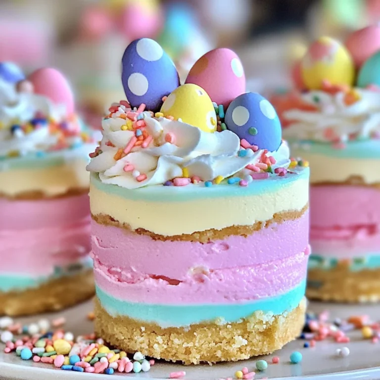 Easter No-Bake Mini Cheesecakes