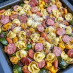 Easy Sheet Pan Tortellini and Kielbasa